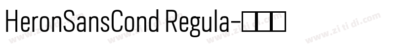 HeronSansCond Regula字体转换